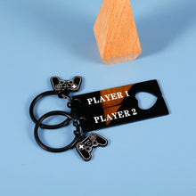 将图片加载到图库查看器,Funny Christmas Gifts for Boyfriend Game Lover Gamer Couple Matching Keychain Player 1 Player 2 Gamer Gifts for Men Anniversary Birthday Gift for Husband Gifts for Fiance Valentine Day Gifts for Groom