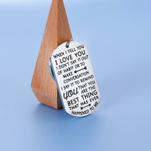 将图片加载到图库查看器,Valentine Gifts I Love You Couple Keychain for Boyfriend Husband Him from Girlfriend Wife Her Anniversary Birthday Christmas Gifts for Fiancee Fiance Wedding Present for Bride Groom Women Men Jewelry