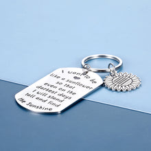 将图片加载到图库查看器,Valentines Day Gifts for Kids Sunflower Decor Inspirational Keychain for Daughter Son Women BFF Birthday Graduation Coming-of-age Gift for Teen Girls Boys from Mom Daddy Jewelry