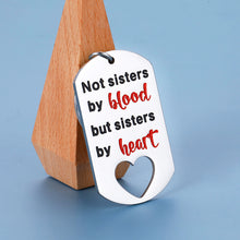 将图片加载到图库查看器,Friendship Gifts for Women Best Friends Keychain from Besties Sisters Girls Females Not Sisters by Blood But Sisters by Heart Key Ring Birthday Graduation Christmas Thanksgiving Present for Teens