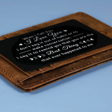将图片加载到图库查看器,Husband Wife Wallet Insert Card Anniversary Wedding Gifts for Her Him I Love You Birthday Gifts for Boyfriend Girlfriend Engagement Gifts for Fiance Bride from Fiancee Groom Valentine Christmas Gifts