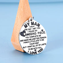 将图片加载到图库查看器,To My Man Christmas Valentine Gifts I Love You Birthday Couple Keychain Anniversary Present for Boyfriend Men Husband from Girlfriend Women Wife Wedding Gift Groom Fiance Him from Bride Fiancee Her