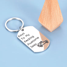 将图片加载到图库查看器,Jeep Lover Christmas Gifts Keychain for Men Women Jeep Owners Husband Boyfriend Friends Birthday Gifts off Road Car Accessories from Wife Girlfriend Wrangler for Fiance New Year Present for Him Her