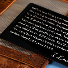 将图片加载到图库查看器,New Dad Wallet Insert Card Father to Be Fathers Day Gift for Men from Wife Pregnancy Baby Announcement Gifts for Him Fiance New Father Soon to Be Daddy First Time Dads Gifts from New Mommy Christmas