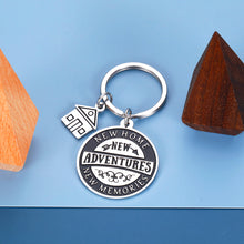 将图片加载到图库查看器,Housewarming Gift Keychain for New Homeowners Neighbors Moving in First Home Present from Friends Realtors New Home New Adventures New Memories Keyring Pendant for Him Her