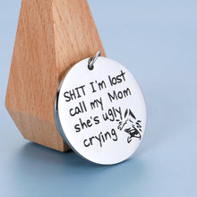 将图片加载到图库查看器,Funny Pet Tag for Cats Dogs Owner Gift Keychain for Puppy Kitten Lovers Oh I’m Lost Call My Mom She’s Ugly Crying Label Stainless Steel Dog ID Collar Pendant