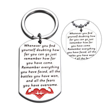 将图片加载到图库查看器,Christmas Encouragement Gifts for Women Men Sobriety Gifts Inspirational Recovery Gifts Keychain Cancer Survivor Awareness Gift Friend Surgery Addiction AA Warrior Birthday Alcoholics Stay Strong Gift
