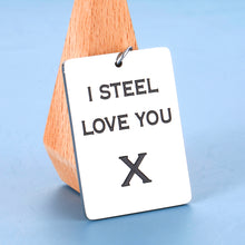 将图片加载到图库查看器,11 Years Anniversary Wedding Gifts for Him Her I Steel Love You Gifts Keychain for Husband Wife Boyfriend Girlfriend Funny Couple Marriage Gifts for Hubby Wifey Birthday Valentines Christmas Presents