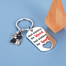 将图片加载到图库查看器,Friendship Gifts for Women Best Friends Keychain from Besties Sisters Girls Females Not Sisters by Blood But Sisters by Heart Key Ring Birthday Graduation Christmas Thanksgiving Present for Teens