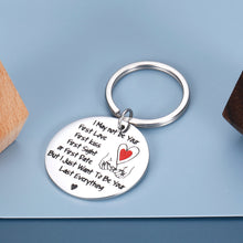 将图片加载到图库查看器,Couple Gifts-keychain For Men Boyfriend Fiance Unisex Present From Girlfriend Wife Fiancee I May Not Be Your First Love Anniversary Valentine's Day Birthday Pendant for Him Her Keyring