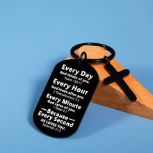 将图片加载到图库查看器,Christian Gifts for Women Christmas Keychain Religious gifts Son Boys Kids Friends Inspirational Gifts Spiritual gifts for Women Teens Grandson Birthday Valentines Sympathy Gift Baptism Gifts for Girl