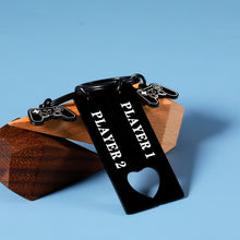 将图片加载到图库查看器,Funny Christmas Gifts for Boyfriend Game Lover Gamer Couple Matching Keychain Player 1 Player 2 Gamer Gifts for Men Anniversary Birthday Gift for Husband Gifts for Fiance Valentine Day Gifts for Groom