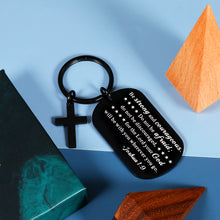 将图片加载到图库查看器,Religious Gifts for Women Christian Gifts for Men Christmas Gifts for Teens Him Men Inspirational Bible Verse Cross Keychain for Friends Coworkers Birthday Graduation Gifts for Son Daughter Family