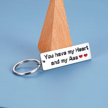 将图片加载到图库查看器,Boyfriend Gifts Anniversary Keychain for Him Husband Fiance from Girlfriend Wife Fiancee Valentine's Day Birthday Christmas Couple Present Engagement Wedding Keyring You Have My Heart Jewelry for Men