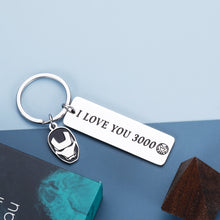 将图片加载到图库查看器,Christmas Gifts for Boyfriend Girlfriend I Love You 3000 Keychain Him Her Couple Valentine's Day Birthday Present from Husband Wife Movie Pendant for Dad Mom from Kids New Year Charm for Family