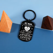 将图片加载到图库查看器,Christmas Gifts for Husband Boyfriend to My Man Keychain from Wife Girlfriend Anniversary Birthday Gifts for Men Him Valentines Day Gifts Couple Key Ring for Fiancé Engagement Wedding Gifts for Groom