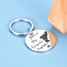 将图片加载到图库查看器,Funny Gifts for Men Boyfriend You Are My Favorite Keychain Christmas Anniversary Present for Husband Hubby Fiance from Wife Girlfriend Fiancee Birthday Valentine's Day Pendant for Male Him Jewelry