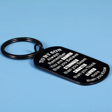 将图片加载到图库查看器,Son Christmas Gifts from Mom Dad Stocking Stuffers for Boys Inspirational Keychain for Men Kids Motivational 21st 30th Birthday Graduation Gifts for Him Valentine's Day Step Son Wedding Gifts Groom