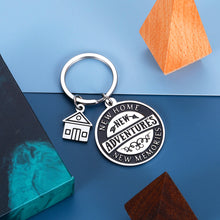 将图片加载到图库查看器,Housewarming Gift Keychain for New Homeowners Neighbors Moving in First Home Present from Friends Realtors New Home New Adventures New Memories Keyring Pendant for Him Her
