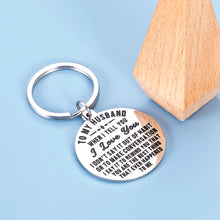 将图片加载到图库查看器,Christmas Birthday Gi-ft for Husband Him Couple Keychain for Hubby Fiance from Wife Fiancee Wedding Gifts for Groom from Bride Valentine Anniversary Gifts for Men Boyfriend from Girlfriend Women