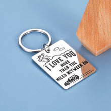 将图片加载到图库查看器,Valentine Day Gift for Him Her Long Distance Relationship I Love You Couple Keychain for Boyfriend Girlfriend Husband Wife Anniversary Birthday Gift Tag for Newlywed Women Men Fiance Fiancee Him Her