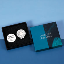 将图片加载到图库查看器,Golf Accessories for Men Golf Ball Marker with Magnetic Hat Clip Anniversary Christmas Valentines Gifts for Husband Boyfriend from Wife Girlfriend Birthday Gifts for Golf Lover You Are My Hole In One