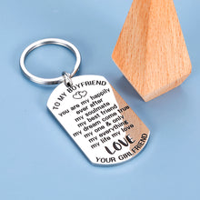 将图片加载到图库查看器,To My Boyfriend Valentine Anniversary Gifts Couple Keychain for Husband Him Fiance from Wife Her Fiancee Birthday Christmas Wedding Gift for Hubby Groom Men Jewelry