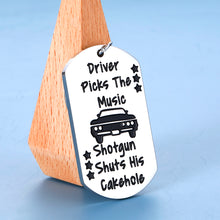 将图片加载到图库查看器,Funny Supernatural Fans Gifts Keychain for Women Men Winchester Brothers TV Show Merchandise Christmas Birthday Graduation Gift Musician Trucker Best Friend New Driver Picks the Music Shotgun