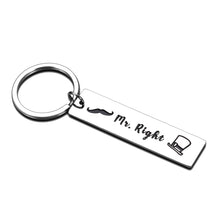 将图片加载到图库查看器,Funny Valentines Day Gifts for Him Her 2PCS Couple Keychain for Boyfriend Girlfriend Husband Wife Anniversary Birthday Present for Fiancee Men from Fiance Women Christmas Wedding Gift for Bride Groom