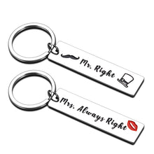 将图片加载到图库查看器,Funny Valentines Day Gifts for Him Her 2PCS Couple Keychain for Boyfriend Girlfriend Husband Wife Anniversary Birthday Present for Fiancee Men from Fiance Women Christmas Wedding Gift for Bride Groom