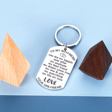 将图片加载到图库查看器,To My Boyfriend Valentine Anniversary Gifts Couple Keychain for Husband Him Fiance from Wife Her Fiancee Birthday Christmas Wedding Gift for Hubby Groom Men Jewelry