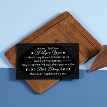 将图片加载到图库查看器,Husband Wife Wallet Insert Card Anniversary Wedding Gifts for Her Him I Love You Birthday Gifts for Boyfriend Girlfriend Engagement Gifts for Fiance Bride from Fiancee Groom Valentine Christmas Gifts