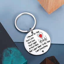将图片加载到图库查看器,Couple Gifts-keychain For Men Boyfriend Fiance Unisex Present From Girlfriend Wife Fiancee I May Not Be Your First Love Anniversary Valentine's Day Birthday Pendant for Him Her Keyring