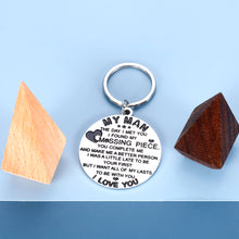 将图片加载到图库查看器,To My Man Christmas Valentine Gifts I Love You Birthday Couple Keychain Anniversary Present for Boyfriend Men Husband from Girlfriend Women Wife Wedding Gift Groom Fiance Him from Bride Fiancee Her