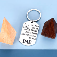 将图片加载到图库查看器,Dad Gifts from Daughter Son Fathers Day Gift Keychain for Men Husband Daddy from Wife Kids Anniversary Birthday Gift for Papa Step Dad Any Man Can Be a Father Pendant Jewelry