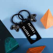 将图片加载到图库查看器,Funny Christmas Gifts for Boyfriend Game Lover Gamer Couple Matching Keychain Player 1 Player 2 Gamer Gifts for Men Anniversary Birthday Gift for Husband Gifts for Fiance Valentine Day Gifts for Groom