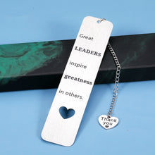 将图片加载到图库查看器,Great Leader Boss Day Gifts for Women Men Appreciation Bookmark for Mentor Manager Christmas Birthday Inspirational Supervisor Principal Gift for Promotion Retirement Thanksgiving from Employees