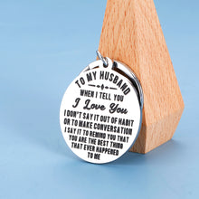 将图片加载到图库查看器,Christmas Birthday Gi-ft for Husband Him Couple Keychain for Hubby Fiance from Wife Fiancee Wedding Gifts for Groom from Bride Valentine Anniversary Gifts for Men Boyfriend from Girlfriend Women