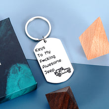将图片加载到图库查看器,Jeep Lover Christmas Gifts Keychain for Men Women Jeep Owners Husband Boyfriend Friends Birthday Gifts off Road Car Accessories from Wife Girlfriend Wrangler for Fiance New Year Present for Him Her