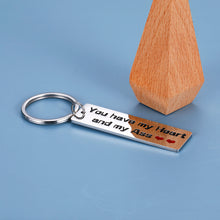 将图片加载到图库查看器,Boyfriend Gifts Anniversary Keychain for Him Husband Fiance from Girlfriend Wife Fiancee Valentine's Day Birthday Christmas Couple Present Engagement Wedding Keyring You Have My Heart Jewelry for Men