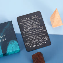 将图片加载到图库查看器,To My Son Birthday Graduation Valentines Gifts Inspirational Wallet Insert Card for Son from Daddy Step Dad Back to School Christmas Present for Teen Boys Weeding Gift for Groom Him Men