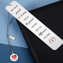 将图片加载到图库查看器,Nurse Gifts for Women, Nurse Appreciation Bookmark Gifts for RN Nurses, Inspirational Nursing Graduation Gifts for Nurse, Thank You Gifts for Nurse, Nurse Practitioner Gifts, May You Be Proud of
