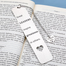将图片加载到图库查看器,Great Leader Boss Day Gifts for Women Men Appreciation Bookmark for Mentor Manager Christmas Birthday Inspirational Supervisor Principal Gift for Promotion Retirement Thanksgiving from Employees
