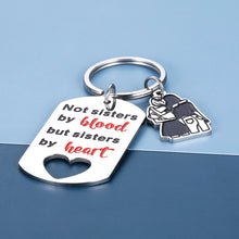 将图片加载到图库查看器,Friendship Gifts for Women Best Friends Keychain from Besties Sisters Girls Females Not Sisters by Blood But Sisters by Heart Key Ring Birthday Graduation Christmas Thanksgiving Present for Teens