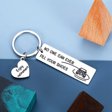 将图片加载到图库查看器,Retirement Gifts Keychain for Men Women Coworker from Boss Employer Newly Retired Farewell Present for Leader No One Can Ever Fill Your Shoes Enjoy Retirement Going Away Thank You Pendant Charm