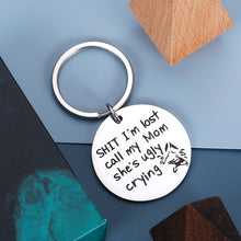 将图片加载到图库查看器,Funny Pet Tag for Cats Dogs Owner Gift Keychain for Puppy Kitten Lovers Oh I’m Lost Call My Mom She’s Ugly Crying Label Stainless Steel Dog ID Collar Pendant