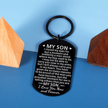 将图片加载到图库查看器,Birthday Son Gifts from Mom Dad Inspirational Engraved Keychain Gift for Him Boys Teens Christmas Valentine Graduation Anniversary Back to School Men Adults Driver Key Chain Gifts for Stocking Stuffer