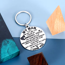 将图片加载到图库查看器,To My Man Christmas Valentine Gifts I Love You Birthday Couple Keychain Anniversary Present for Boyfriend Men Husband from Girlfriend Women Wife Wedding Gift Groom Fiance Him from Bride Fiancee Her