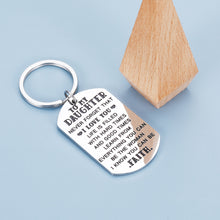将图片加载到图库查看器,To My Daughter Gifts Keychain from Mom Dad Inspirational Key Ring for Teens Girls Birthday Christmas Pendant from Stepmother Stepfather Family Graduation New Year Present Charm for Women Her