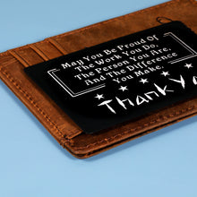 将图片加载到图库查看器,Going Away Thank You Gift for Coworkers Friends Wallet Card Insert Employee Teacher Appreciation Gifts the Office Retirement Gifts for Boss Leader Nurse Inspirational Farewell Gifts for Women Men